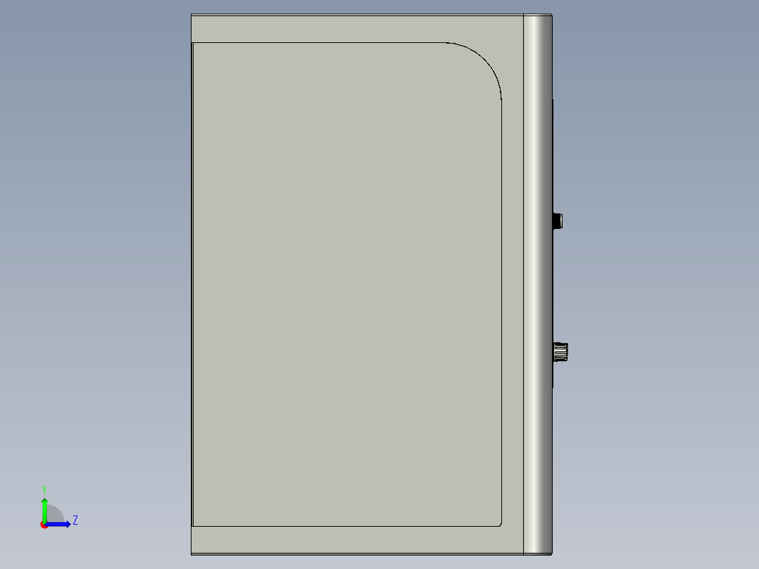 液质联用氮气发生器机箱模型左视图