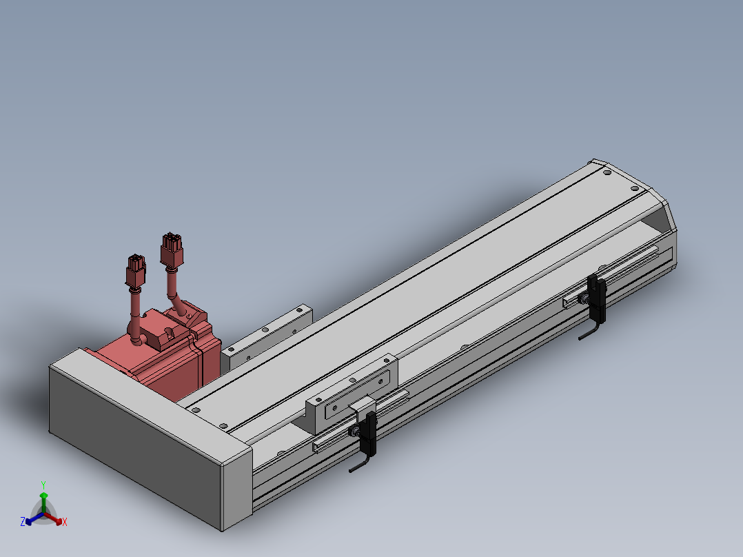 精密模组MY120-T10-250L-BR-P20B-C4-C正等轴测图