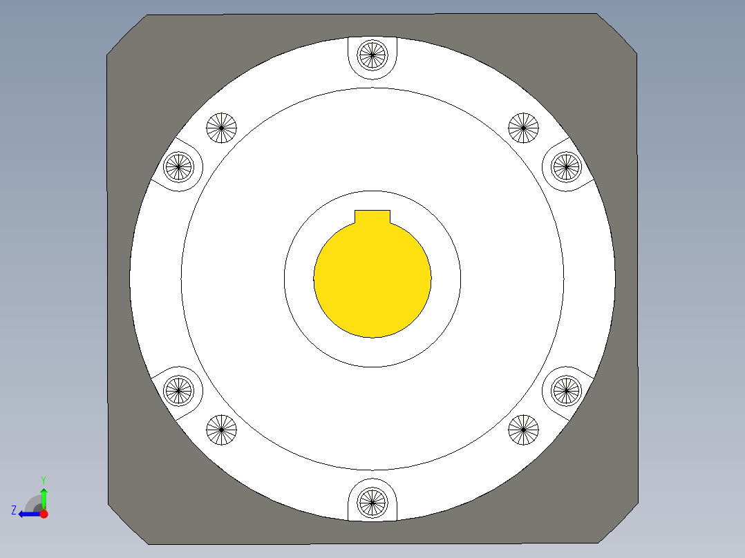 直齿孔PLE160-L2 42-114.3-200-M12.stp右视图