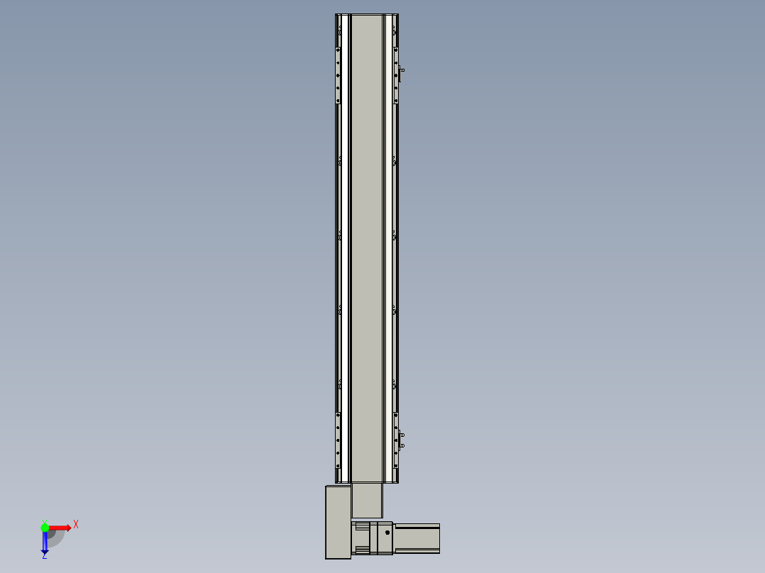直线模组LHB17-L40-S950-BL设计图纸俯视图