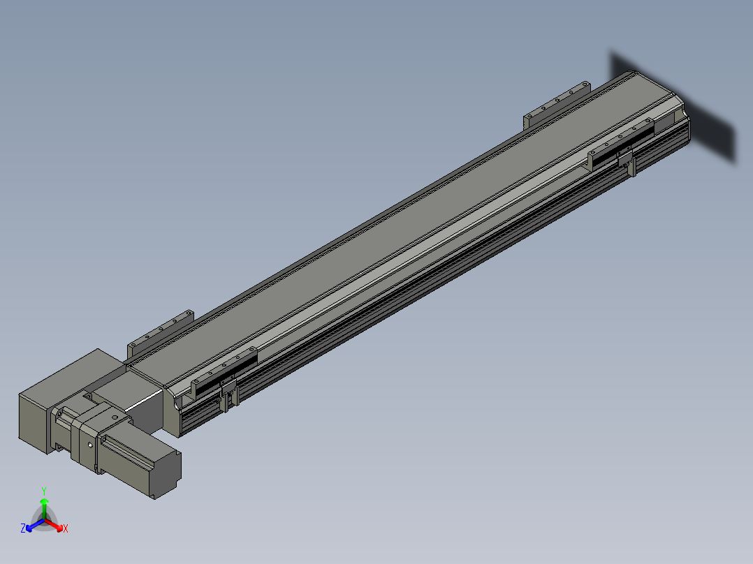 直线模组LHB17-L40-S950-BL设计图纸正等轴测图