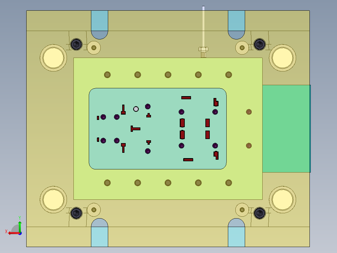 冲压模具三维后视图