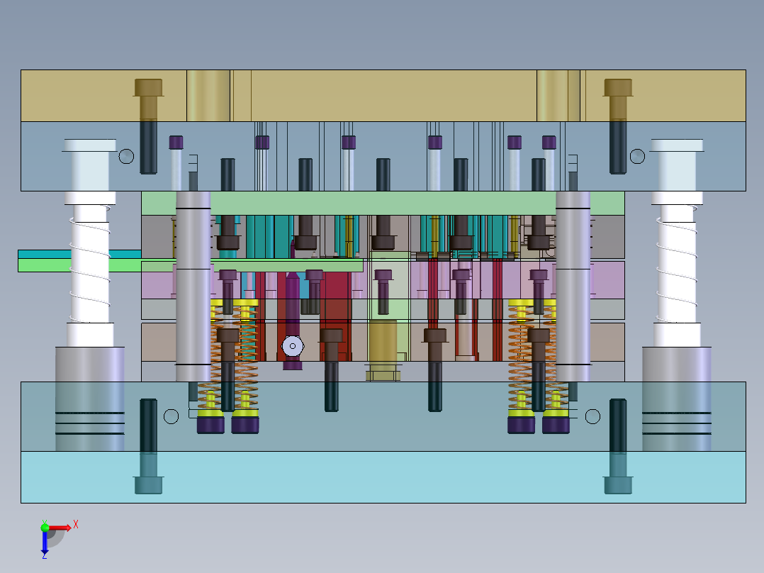 冲压模具三维俯视图