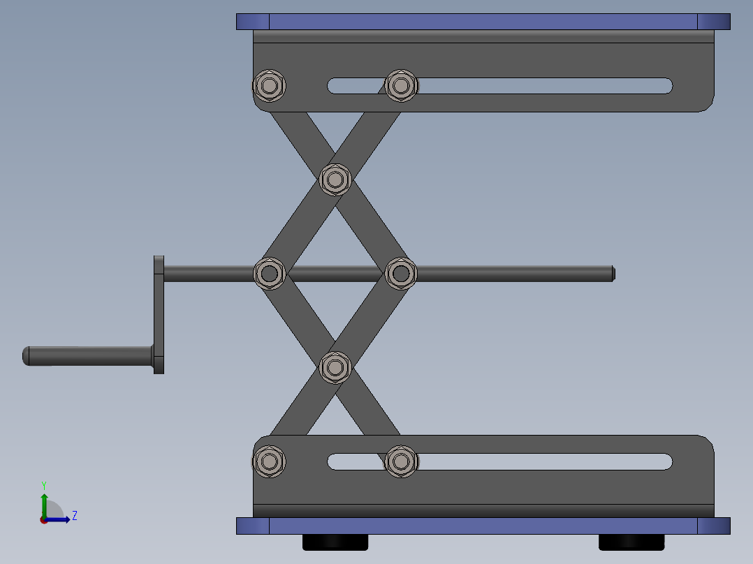 小型实验室升降机左视图