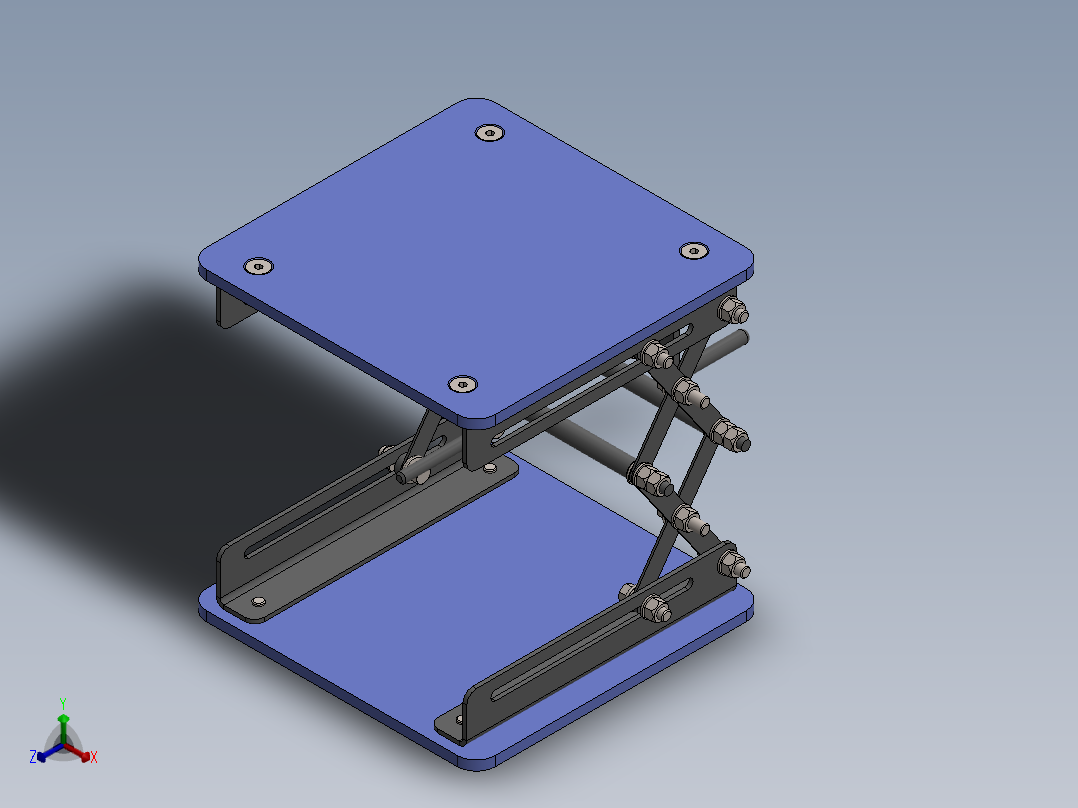 小型实验室升降机正等轴测图