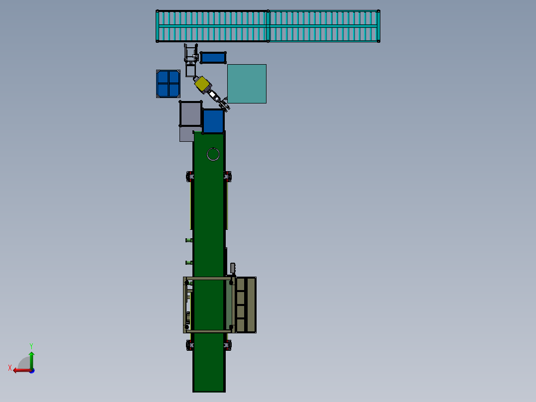 全自动化电脑组装生产线sw17后视图