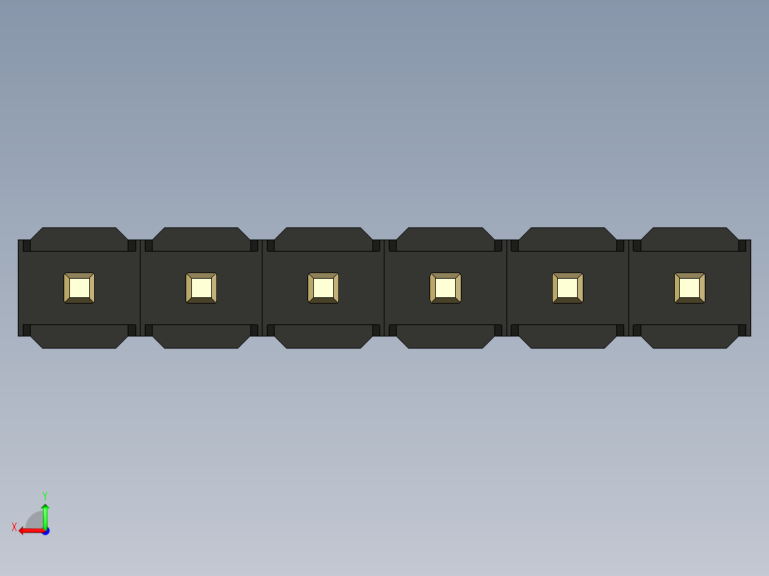 彩色公头100mil（2.54mm）系列-DS1021_black_1x06p_100mil_Type5_rev1.0后视图