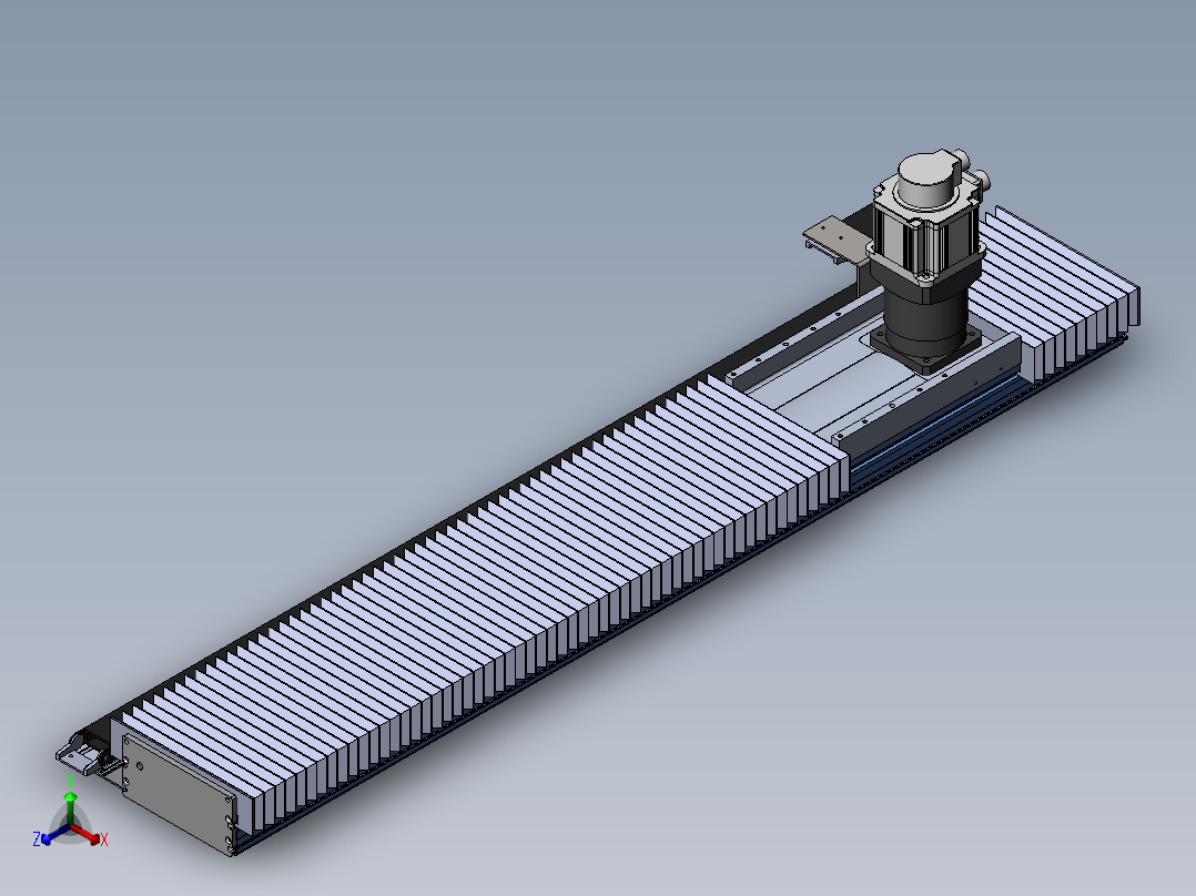 MTM齿轮齿条型MTM22F-BC-1000W正等轴测图
