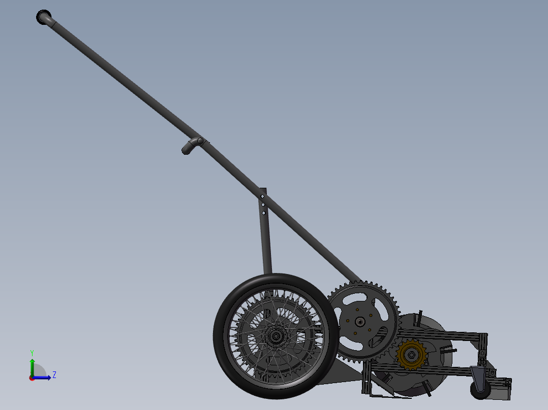 割草机 3D左视图