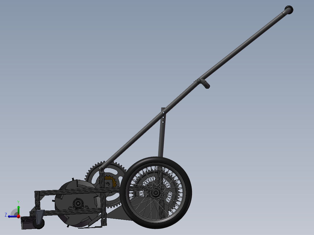 割草机 3D右视图