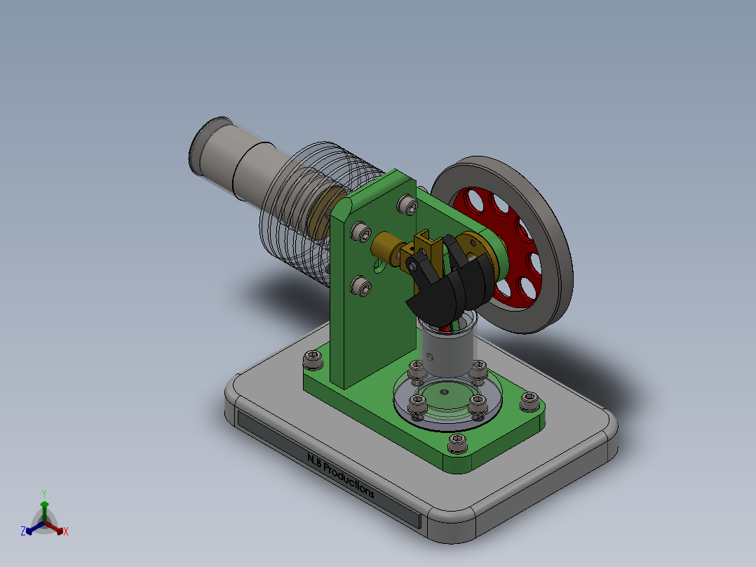 发动机 (13)正等轴测图