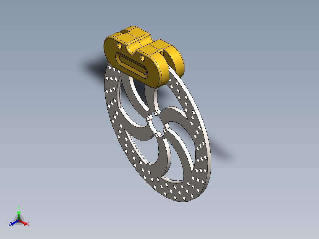 制动器 (17)正等轴测图