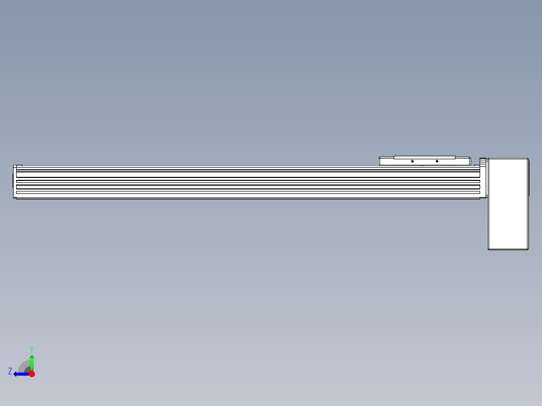 同步带全封闭直线模组TPA-HCB-110D-90-L550-LP-C-P40-N3右视图