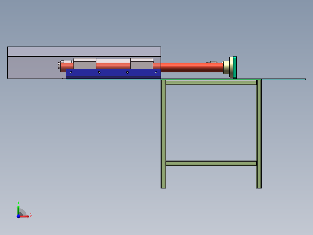 自带分拣流水线前视图