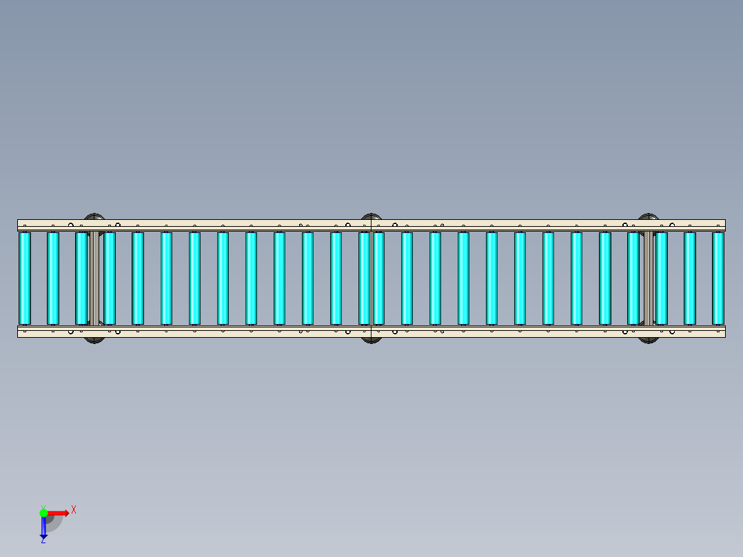滚筒输送机 (33)俯视图