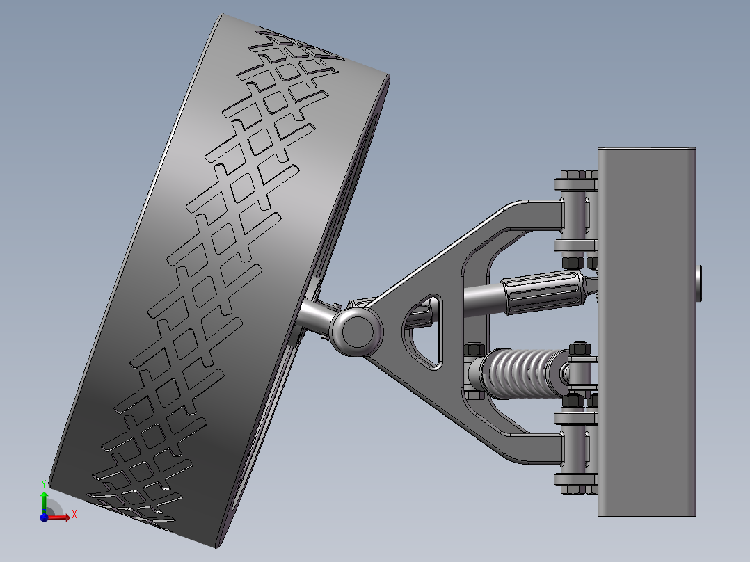 简易悬架结构前视图