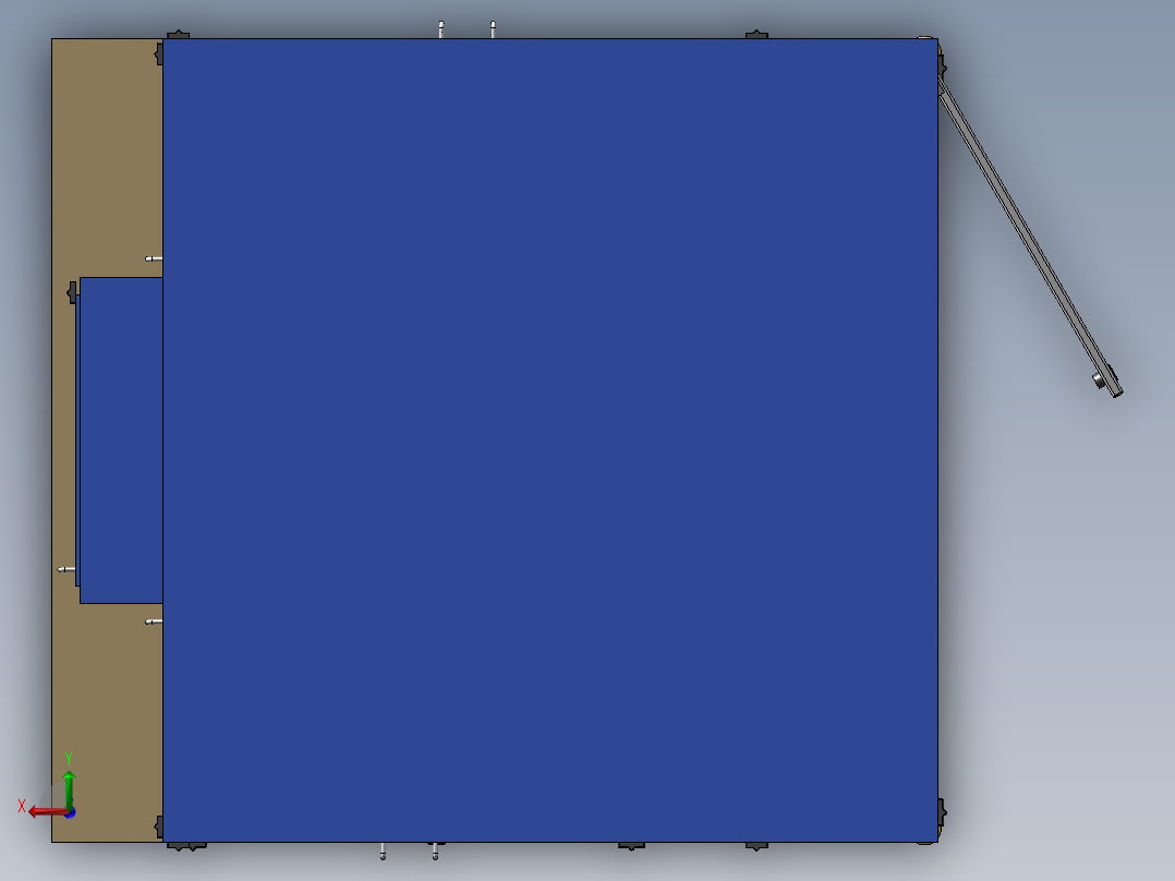 电池贴面垫设计模型后视图