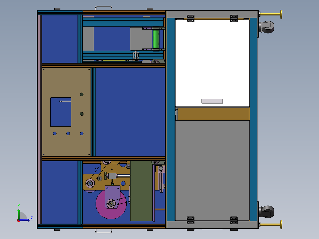 电池贴面垫设计模型左视图