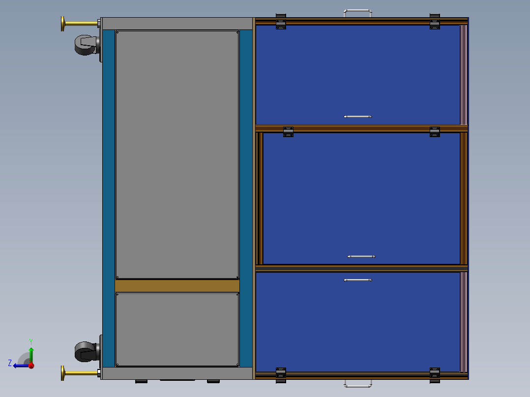 电池贴面垫设计模型右视图