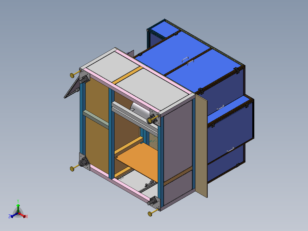电池贴面垫设计模型正等轴测图