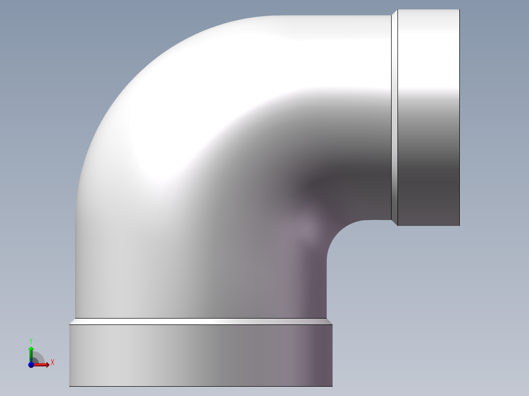 弯头-异径内丝 DN15-DN10前视图