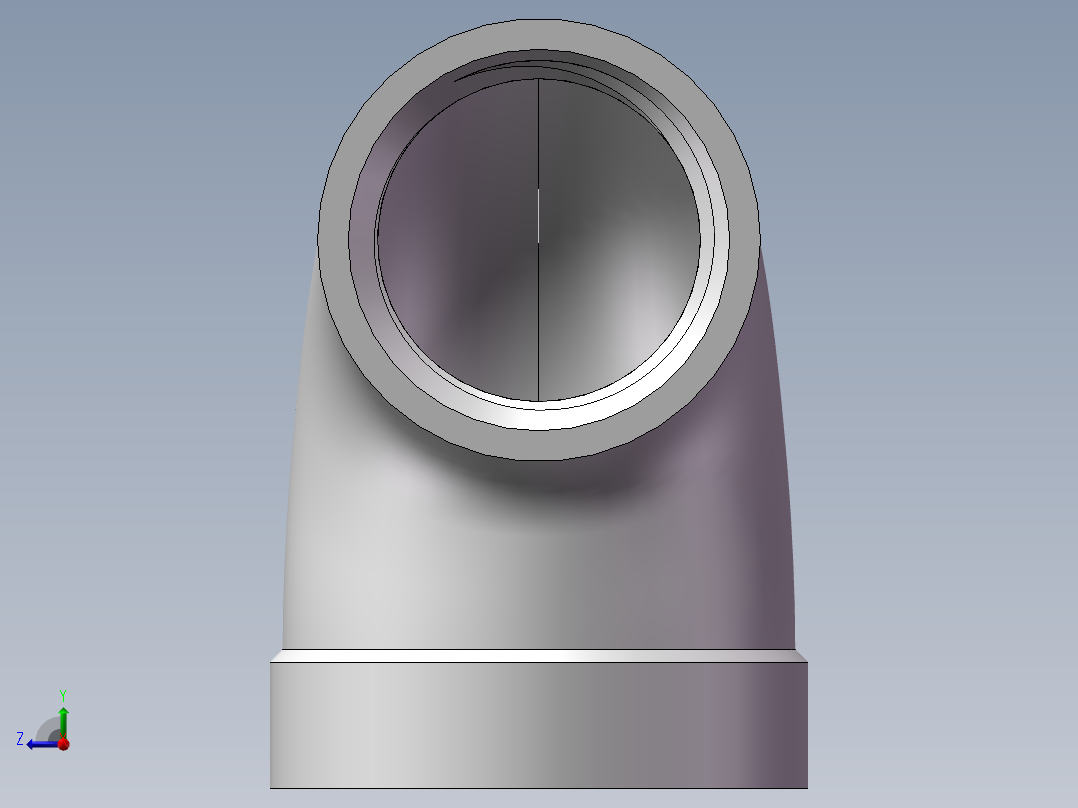 弯头-异径内丝 DN15-DN10右视图