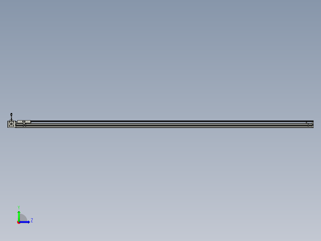 东锦同步带传动-直线滑台模组DH135B-L125-S2900-BL-P400W-C3左视图