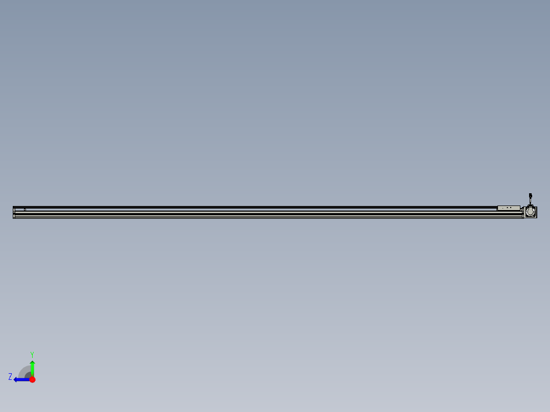 东锦同步带传动-直线滑台模组DH135B-L125-S2900-BL-P400W-C3右视图