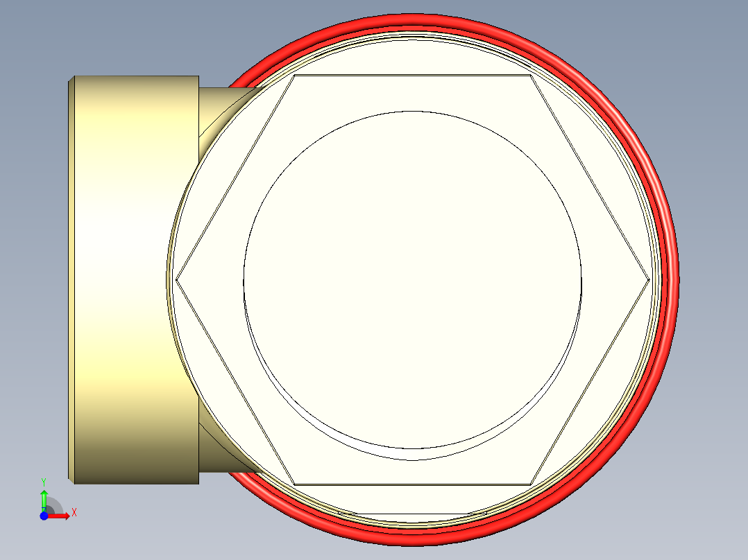 消防软管接头前视图