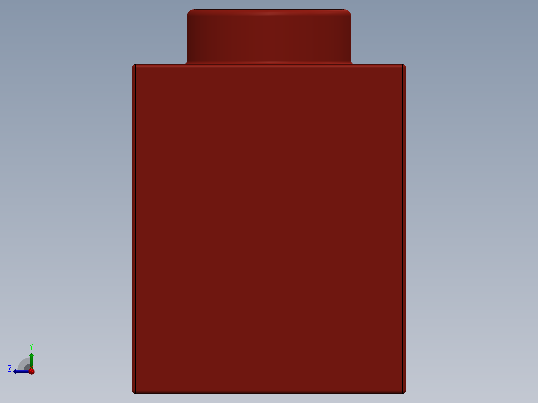 乐高机械组积木（横梁）-4173800 - 32018 Bright Red Technic Brick 1 x 14 with Holes右视图