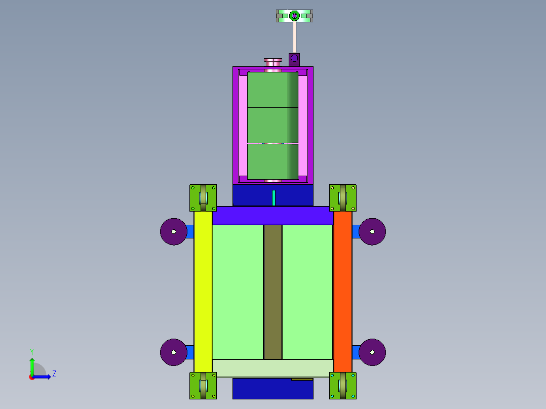 注塑拌料混合喂料机左视图
