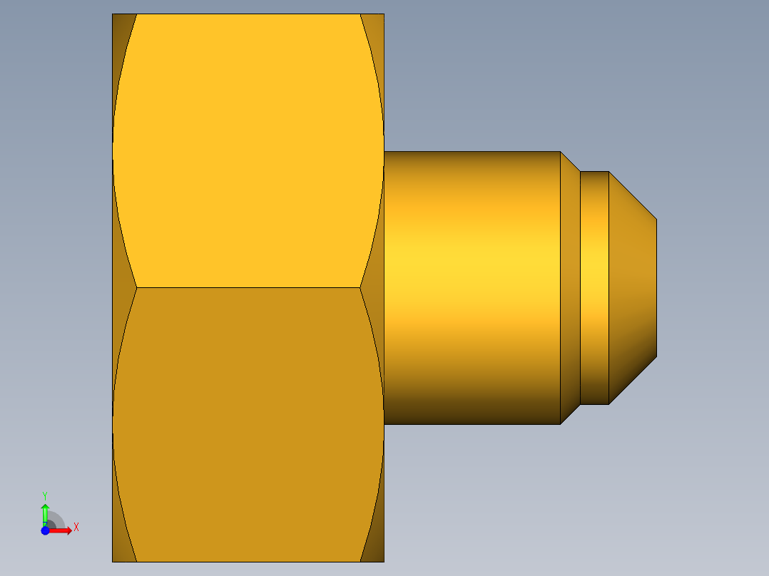 扩口式工业通用硬管接头Refrigerant Drum a Aapter 1F-6-12前视图