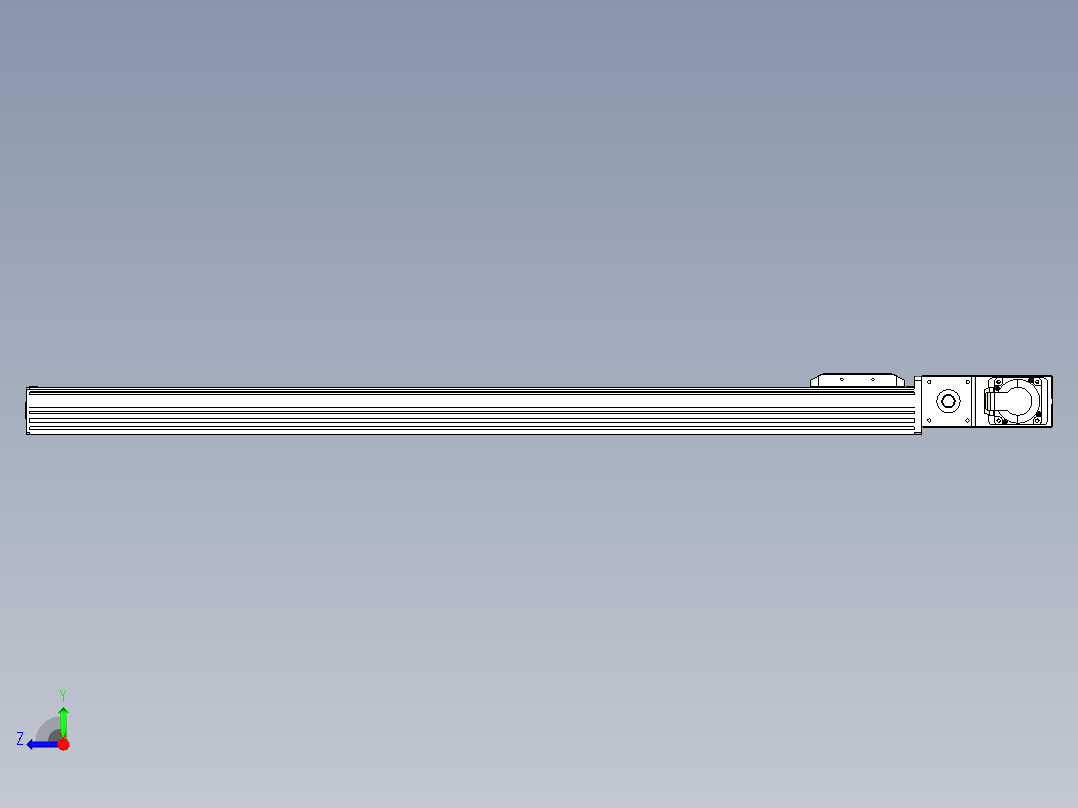 同步带全封闭直线模组TPA-HCB-85D-90-L950-MR-C-P20-N3右视图