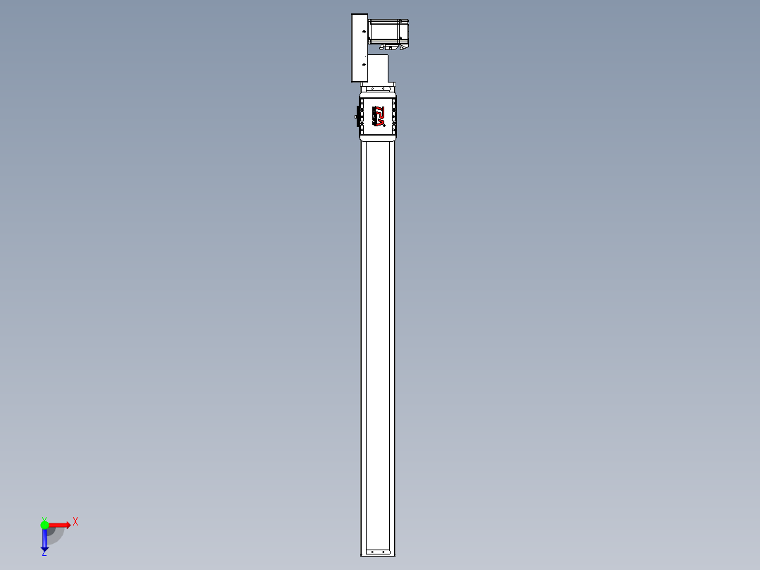 同步带全封闭直线模组TPA-HCB-85D-90-L950-MR-C-P20-N3俯视图