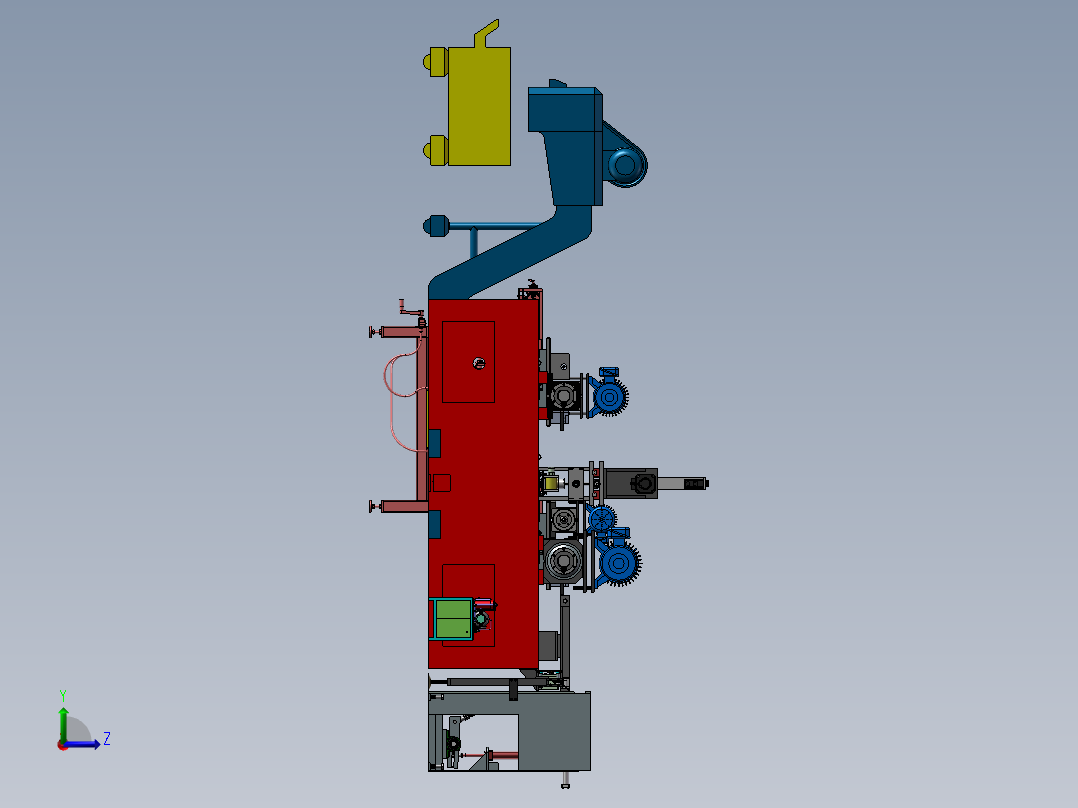 超大型车床加工生产线sw17左视图