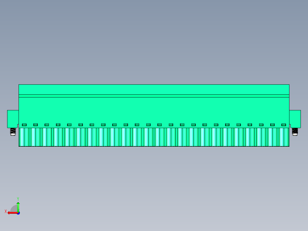 DEGSON 2EDG（M） 系列 5.0mm 螺丝锁紧可插拔接线端子组-2EDGKCM-5.0-24P-14-00AH后视图
