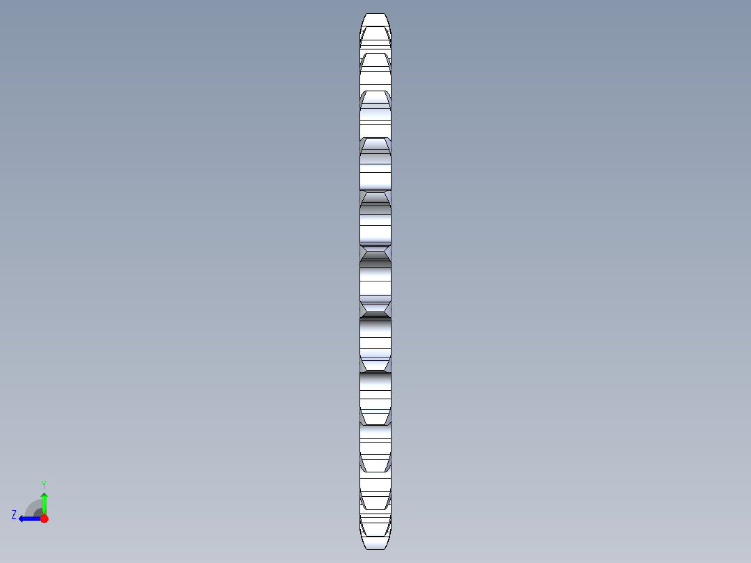 自行车链条链轮右视图