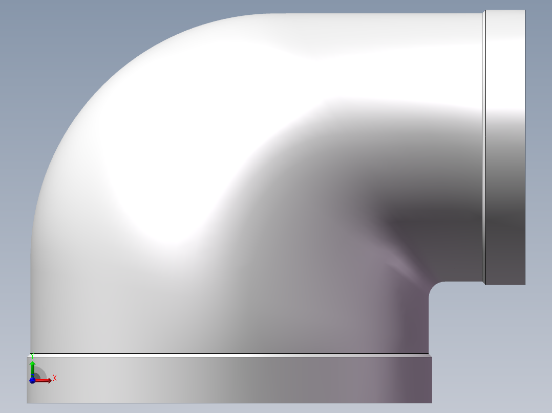 弯头-异径内丝 DN100-DN65前视图