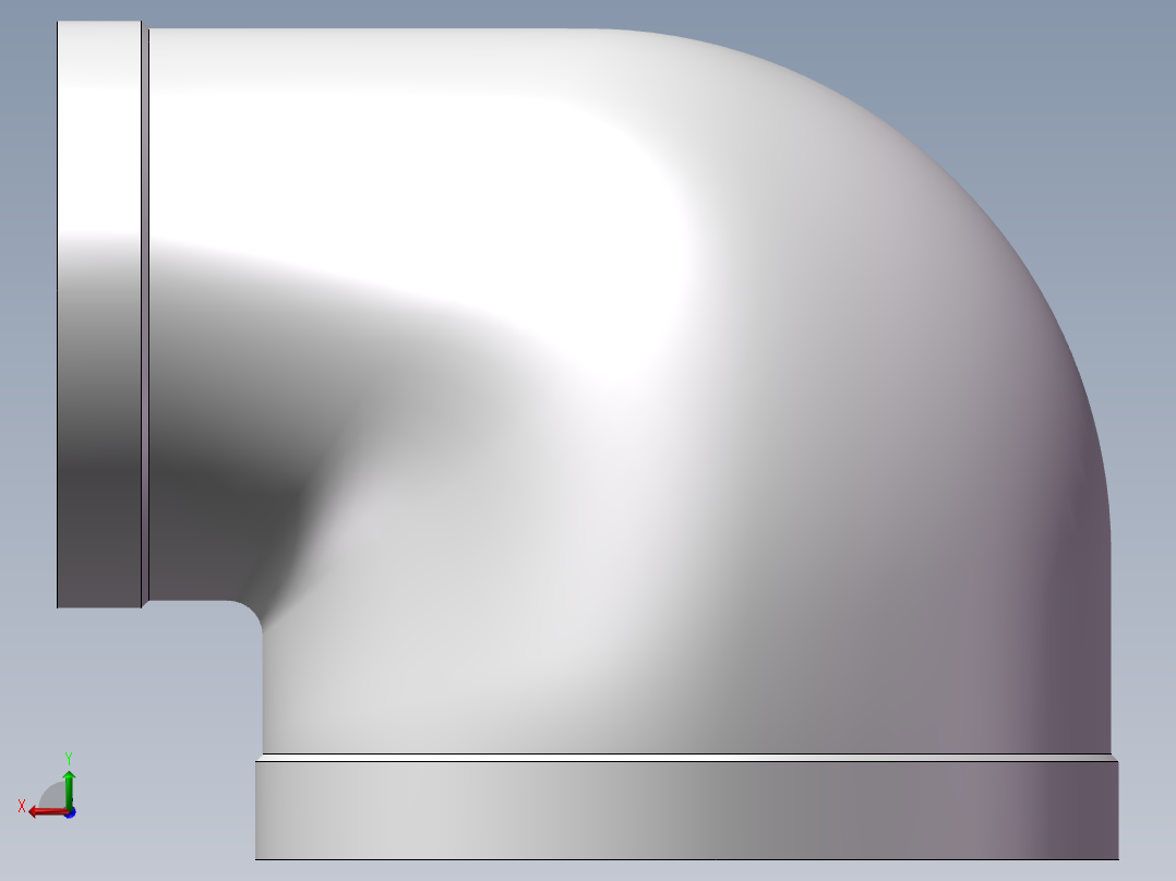 弯头-异径内丝 DN100-DN65后视图