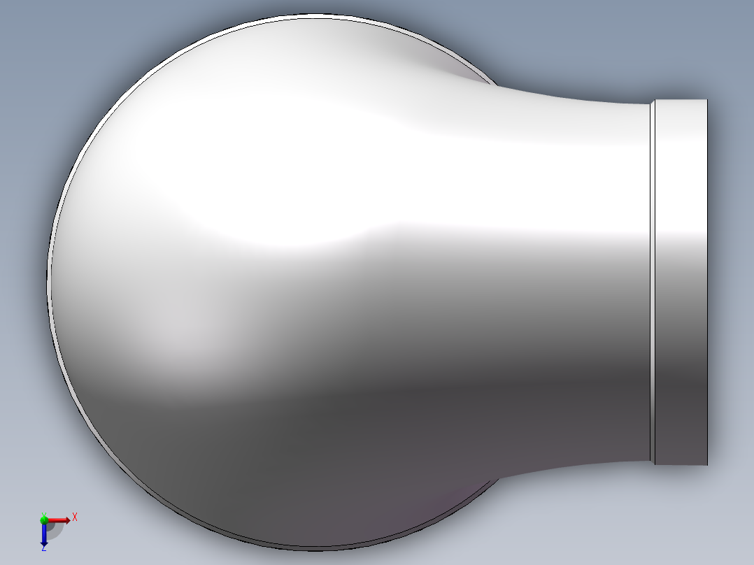 弯头-异径内丝 DN100-DN65俯视图