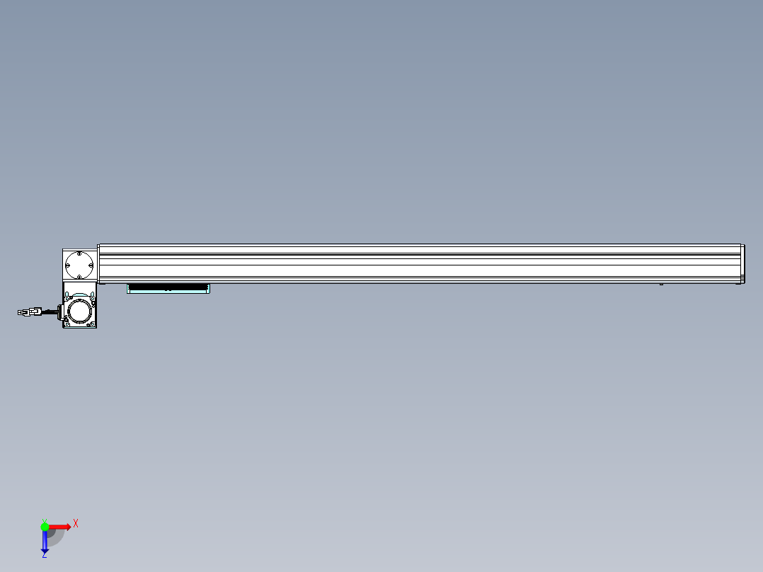 威洛博VBC同步带传动一无尘环境VBC14-L45-S950-BLU-ZP40-C3俯视图