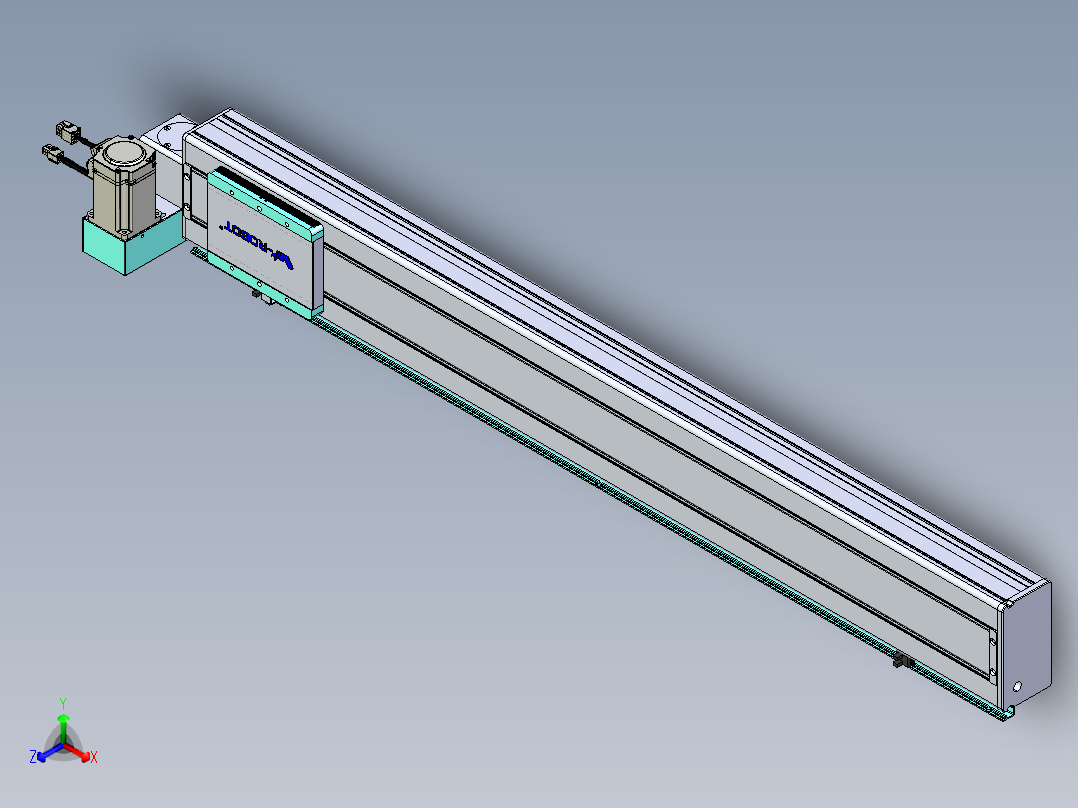 威洛博VBC同步带传动一无尘环境VBC14-L45-S950-BLU-ZP40-C3正等轴测图