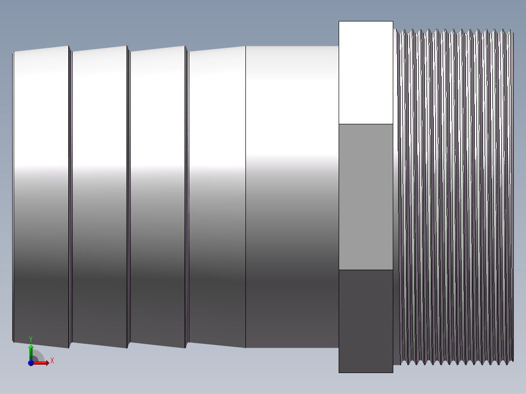 水管接头-有边 [DN80X78]前视图