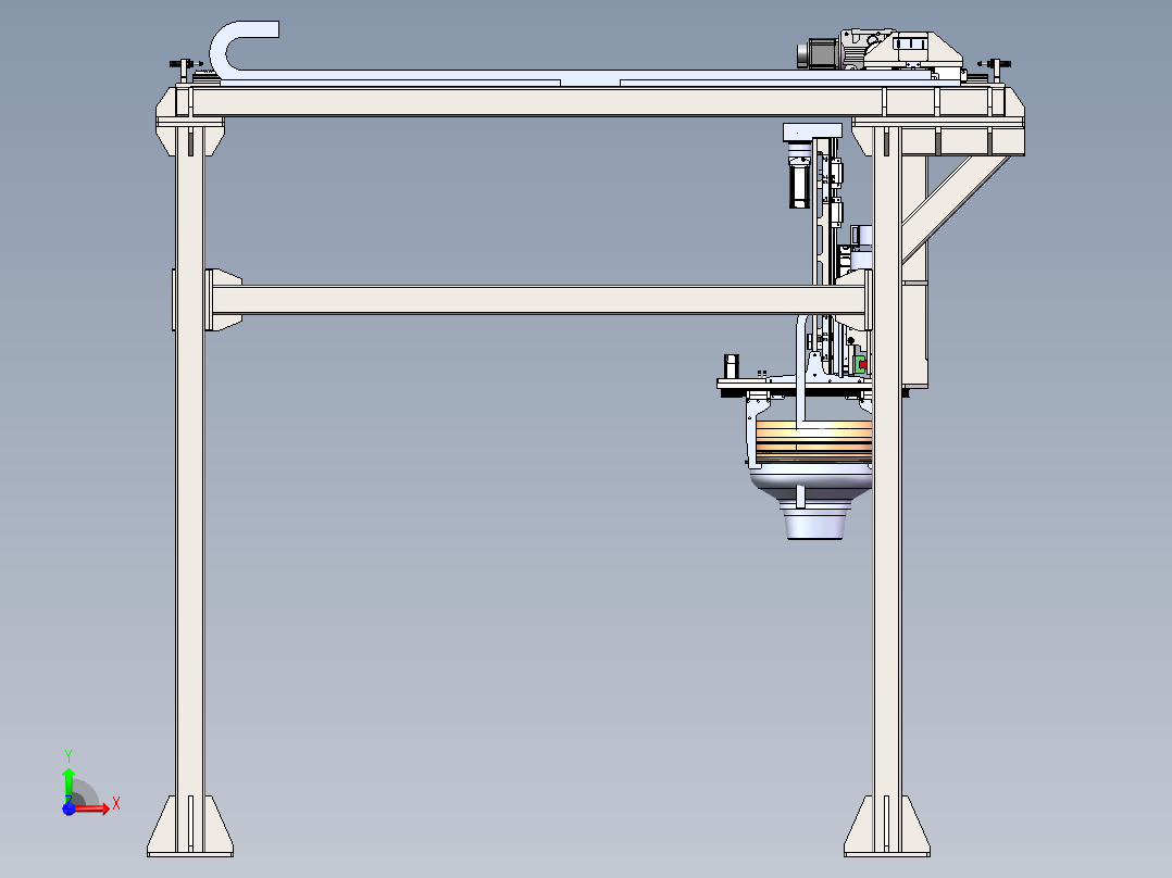 双动子龙门模组前视图