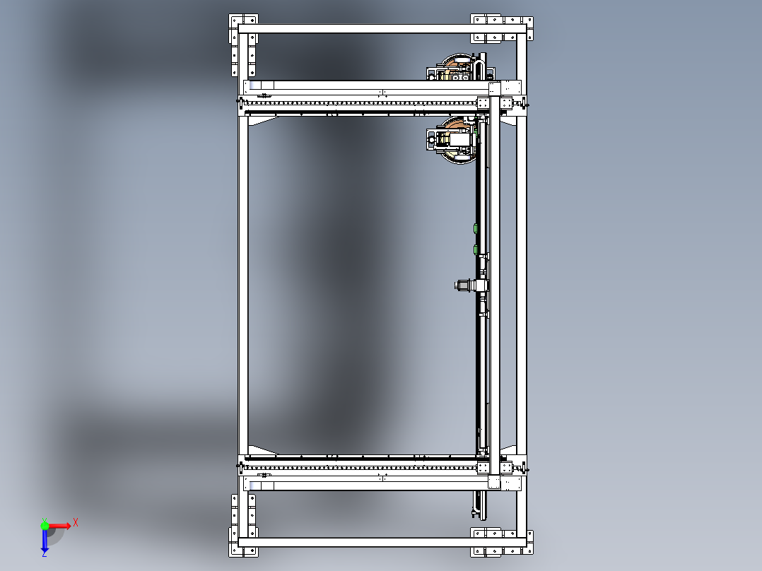 双动子龙门模组俯视图