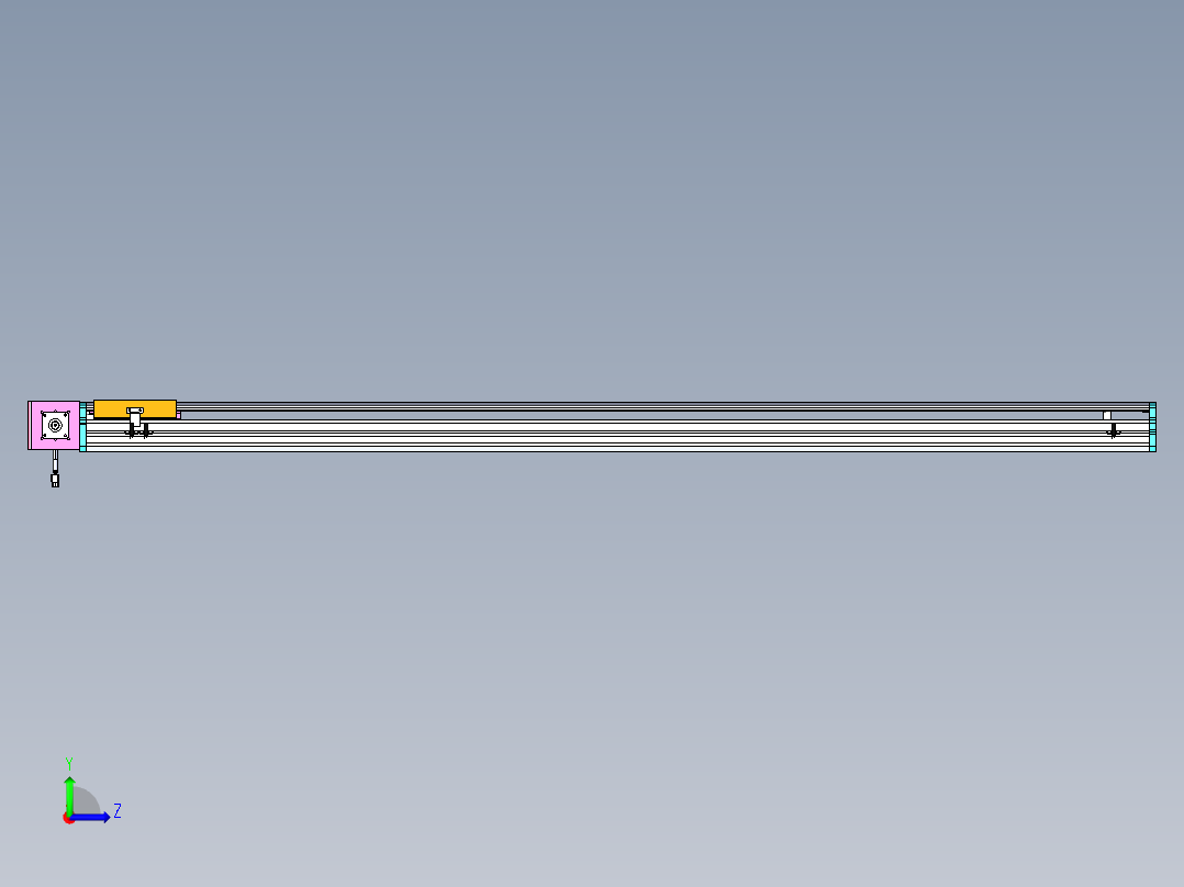 东锦同步带传动-直线滑台模组DH170B-L150-S1700-BL-P400W-C3左视图