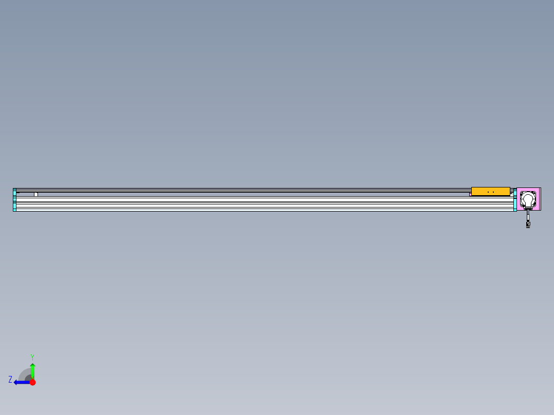 东锦同步带传动-直线滑台模组DH170B-L150-S1700-BL-P400W-C3右视图