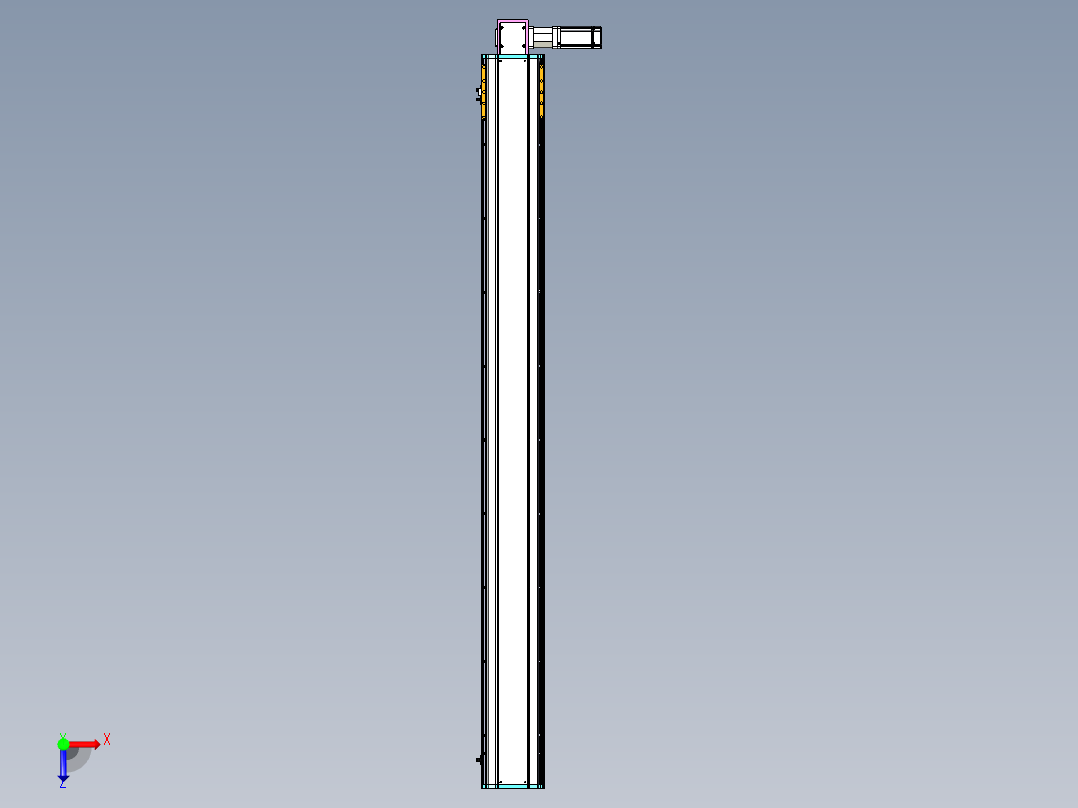 东锦同步带传动-直线滑台模组DH170B-L150-S1700-BL-P400W-C3俯视图