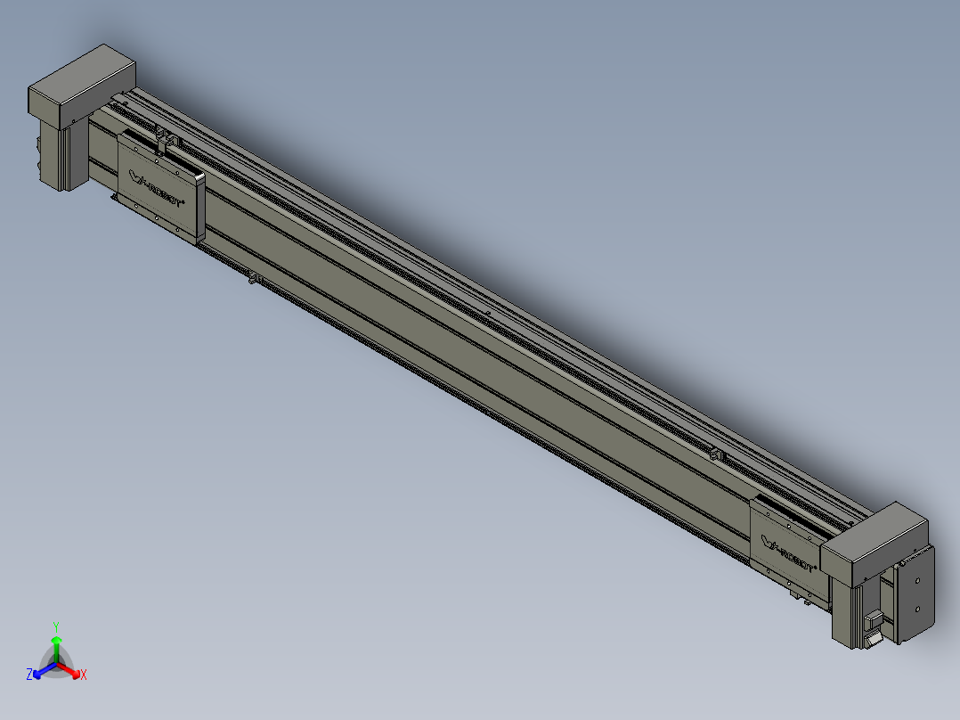 威洛博双电机滑台-VBC14S2-L50-S1100-BU-P40-C6正等轴测图