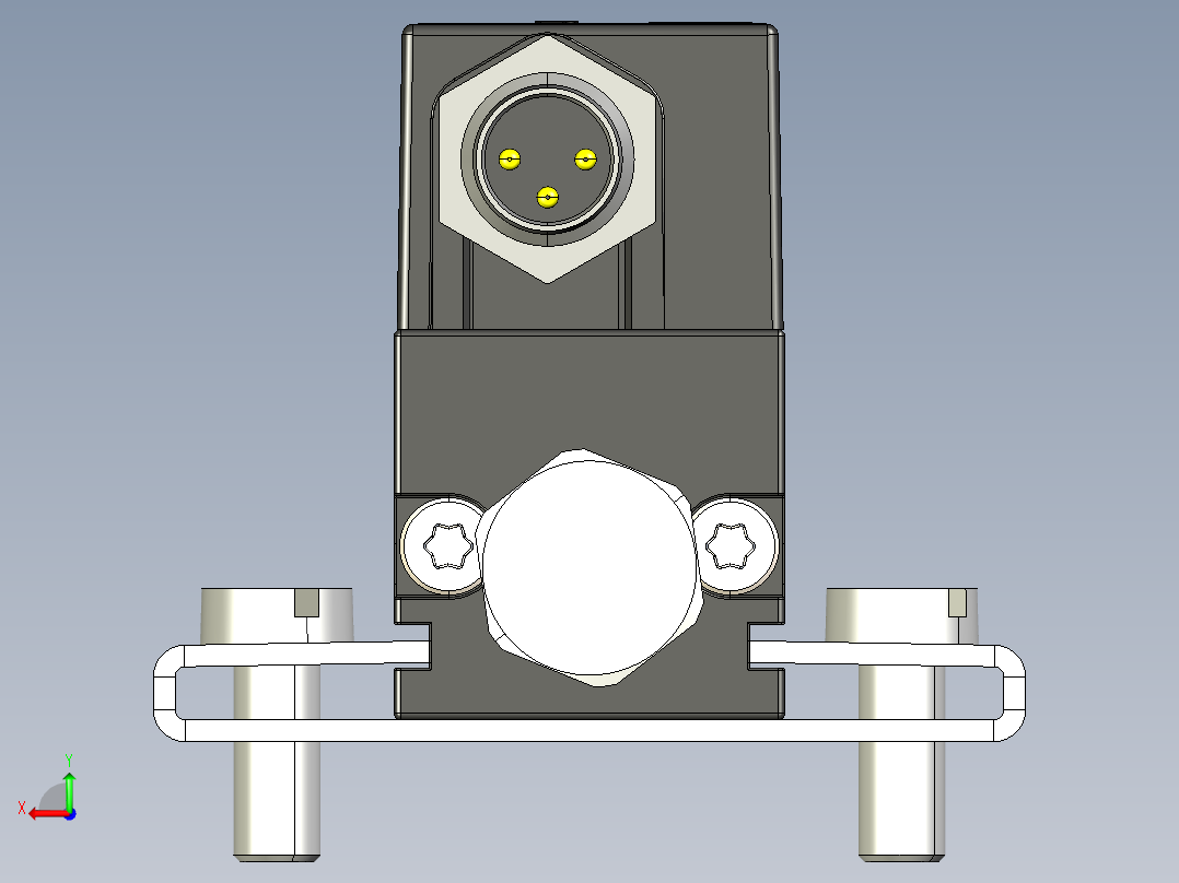 NOVOTECHNIK直线位移传感器LS1 系列传感器 带复位弹簧后视图
